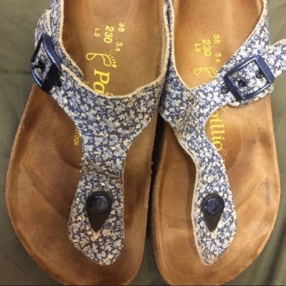 BIRKENSTOCK PAPPILIO COTTAGECORE BLUE WHT Sandals - Picture 3 of 8